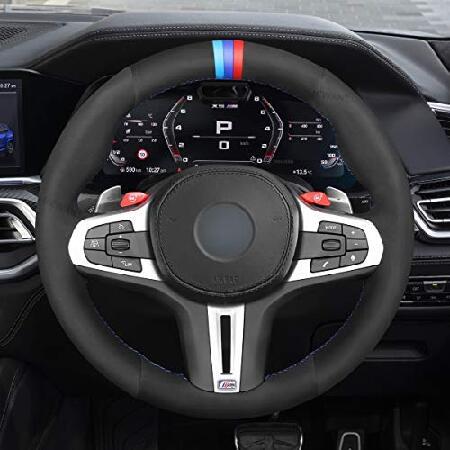 MEWANT Steering Wheel Cover for BMW M5 F90 2018-2021 / M8 F91 F92 F93 2020-2021 / X3 M F97 2020-2021 / X4 M F98 2020-2021 / X5 M F95 2020-2021 / X6 M｜rest｜03