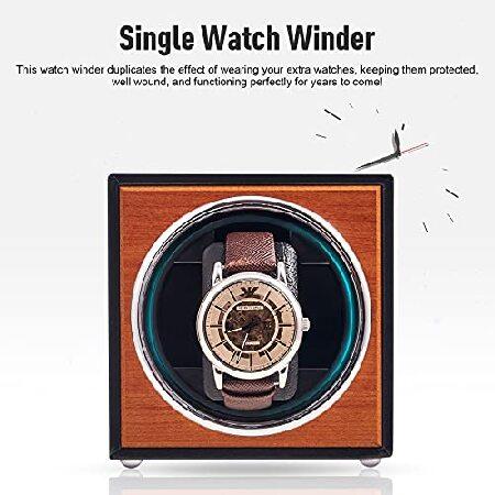 CO-Z シングル自動時計ワインダー USB電源ワインダー 自動時計用 木製時計収納ボックス ディスプレイケース 時計コレクター用 自動巻き機械式時計スイング回転ボ｜rest｜02