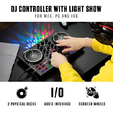 ほぼ新品【ヘッドフォン付き】Numark DJコントローラー LEDライト搭載 ほぼ新品【ヘッドフォン付き】Numark DJコントローラー LED