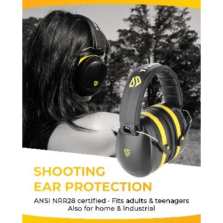 TRADESMART　Shooting　Range　Ear　Safety　(Clear　and　2xYellow)　and　Earmuffs　Glasses　Protection　Eye　Tinted,