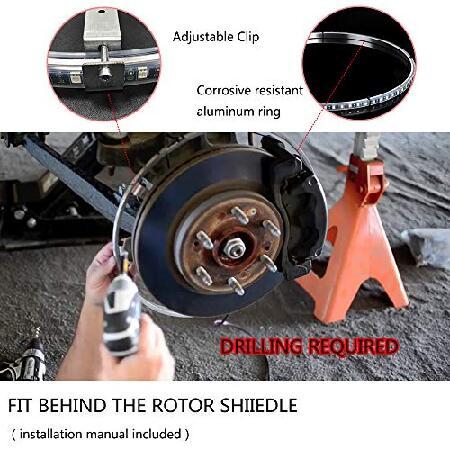 Beatto 17inch Double Row Wheel Ring Light Kit w/Turn Signal and Braking Functionand Can Controlled by Remote and app Simultaneously with Lock Functionの画像