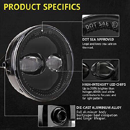 RAMJET4X4 LEDフォグライトアセンブリ 2006 2007 2008 2009 2010 2011 2012 2013 2014 F150 F-150 フロントバンパードライビングフォグランプ交換キット(ペア)の画像