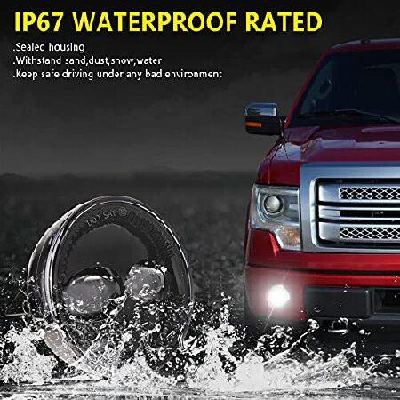 RAMJET4X4 LEDフォグライトアセンブリ 2006 2007 2008 2009 2010 2011 2012 2013 2014 F150 F-150 フロントバンパードライビングフォグランプ交換キット(ペア)の画像
