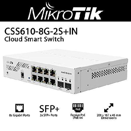 Mikrotik CSS610-8G-2S+in Cloud Smart Switch 8X Gigabit Ethernet Ports 2X SFP+ Ports for 10G Fiber and PoE-in｜rest｜02