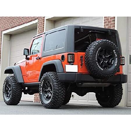 WOLFSTORM 2007-2018 Jeep JK/JKU LED Tail Lights Replacement with,LED Tail Light Fit for 2007-2018 Jeep Wrangler JK/JKU(Clear Lens)の画像