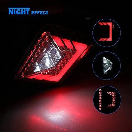 WOLFSTORM 2007-2018 Jeep JK/JKU LED Tail Lights Replacement with,LED Tail Light Fit for 2007-2018 Jeep Wrangler JK/JKU(Clear Lens)の画像