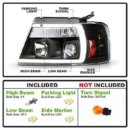 ACANII - For 2004-2008 Ford F150 Lobo Black LED Tube w/Built-In