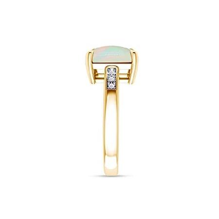 GEMVIO Collection 8MM Princess Cut Natural White Opal Gemstone And
