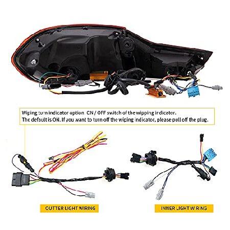 VLAND OLED 4 Series Taillights W/Sequential Turn Signal Compatible for [ BMW M4 GTS F32 F33 F82 F83 2014-2020 Sedan/Convertible/Coupe ] W/Dragon Scaleの画像
