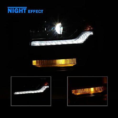 WOLFSTORM Headlight Assembly Fit for 2016 2017 2018 2019 Chevy Silverado 1500, LED Daytime Running Light Project Design, Headlights Assembly for 16-19の画像