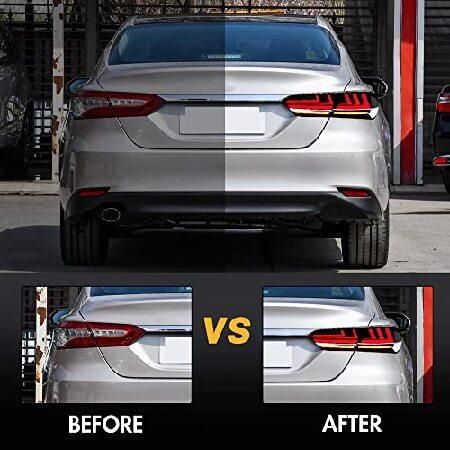 New Taillights for Toyota Camry Tail Light Assembly 2018-2023 SE XSE LE XLE TRD 8th Gen Accessories Taillight V1 Smoke Rear Lights Led Sequential Turnの画像