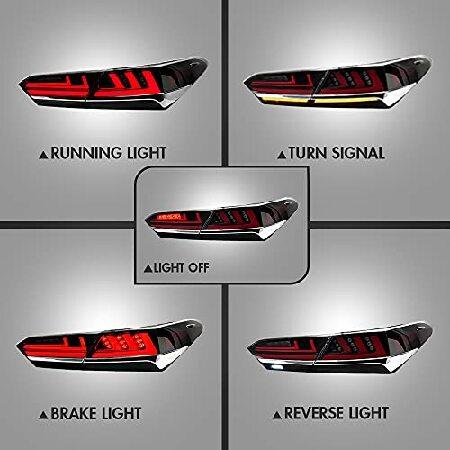 New Taillights for Toyota Camry Tail Light Assembly 2018-2023 SE XSE LE XLE TRD 8th Gen Accessories Taillight V1 Smoke Rear Lights Led Sequential Turnの画像