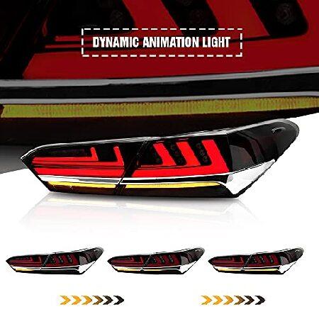 New Taillights for Toyota Camry Tail Light Assembly 2018-2023 SE XSE LE XLE TRD 8th Gen Accessories Taillight V1 Smoke Rear Lights Led Sequential Turnの画像