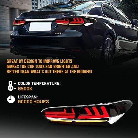 New Taillights for Toyota Camry Tail Light Assembly 2018-2023 SE XSE LE XLE TRD 8th Gen Accessories Taillight V1 Smoke Rear Lights Led Sequential Turnの画像
