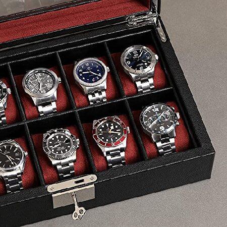 ROTHWELL　腕時計ケース　12スロット　コレクションケース　黒　未使用高級 ROTHWELL 10 スロット レザー ウォッチ ボックス - 高級時計ケース