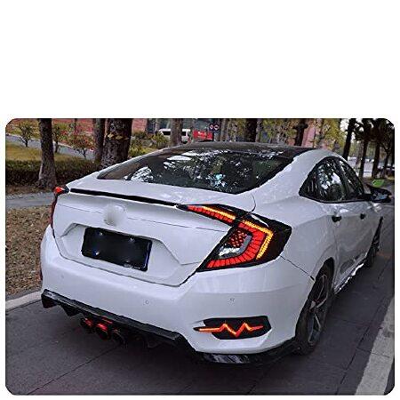 ブランド登録なし - Inginuity Time LED Tail Lights For Honda Civic 10Th Generation 2016-2021 DRL Start Up Animation Rear Lamp Assembly (Not Fit For Hatchback)