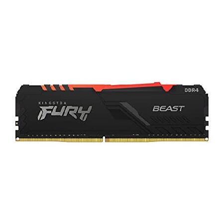 キングストン Kingston FURY デスクトップPC用メモリ DDR4 3200MHz 8GBx2枚 Kingston FURY Beast ビースト RGB CL16 KF432C16BBAK2/16 RGB LED｜rest｜03