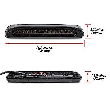 Led Third Brake Light Replacement for 1999-2016 Ford F250 F350 Super Duty 95-03 Ranger Red LED Strobe Rear 3rd Brake Center High Mount Stop Lamp + Whi_3