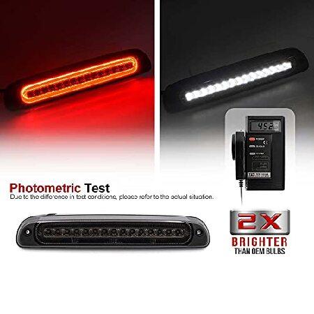 Led Third Brake Light Replacement for 1999-2016 Ford F250 F350 Super Duty 95-03 Ranger Red LED Strobe Rear 3rd Brake Center High Mount Stop Lamp + Whi_4