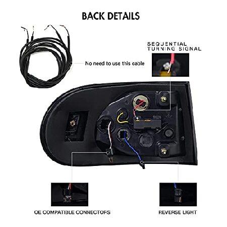 TT-ABC LED Tail Lights for Toyota FJ cruiser 2006-2020 DRL Car Taillights Assembly Signal Auto Accessories Modified Lamp (SMOKE)の画像