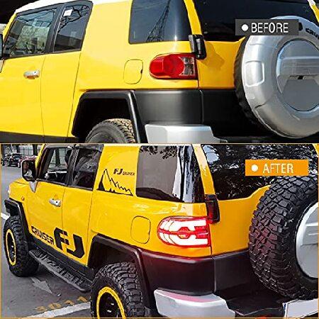 TT-ABC LED Tail Lights for Toyota FJ cruiser 2006-2020 DRL Car Taillights Assembly Signal Auto Accessories Modified Lamp (SMOKE)の画像
