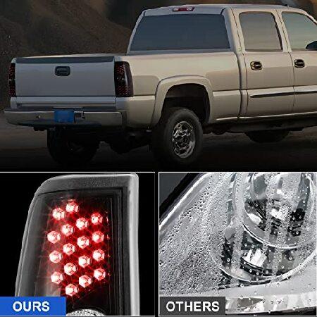 ROXX Tail Light Assembly Compatible with Chevy Silverado 1500/2500/3500, 1999-2002 GMC Sierra 1500/2500/3500, w/ Brake Turn Signal Lamp, Position andの画像