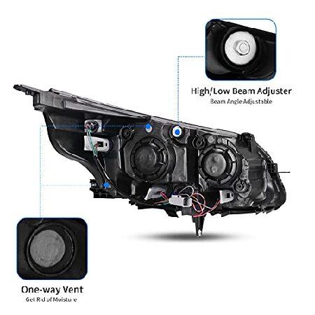 DWVO ヘッドライトアセンブリ 13-15 2013-2015 Chevy Malibu ヘッドランプ 交換用 ドライバーと助手席側 (ハロゲンヘッドライトのみ)の画像