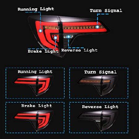 inginuity time LED Tail Lights For Honda HR-V 2016-2021 With Start Up Animation DRL Brake Sequential Turn Signal Rear Lamps Assembly (Smoke Type 1)の画像