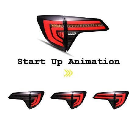 inginuity time LED Tail Lights For Honda HR-V 2016-2021 With Start Up Animation DRL Brake Sequential Turn Signal Rear Lamps Assembly (Smoke Type 1)の画像