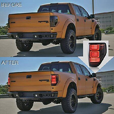 VLAND Tail lights Assembly Fit for Ford F-150 2009-2014，Taill Lamp assembly with Turn Signal， Reverse Lights， Plug-and-play， Clear_3