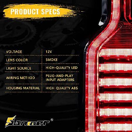 Sanooer Tail Lights Compatible with 2019-2021 Chevy Silverado 1500 2500 HD 3500 HD, Assembly Halogen Model Turn Signal Running Backup Light Taillight_4