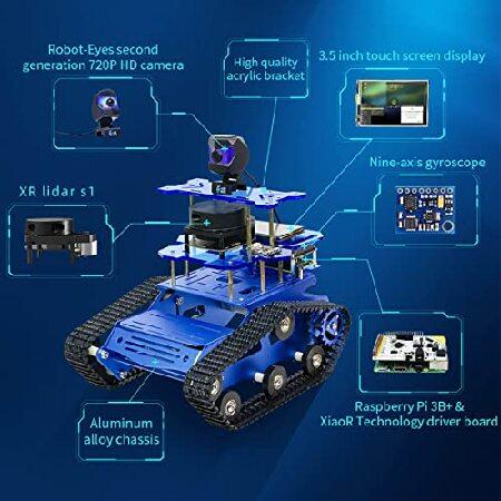 激安ファッション XiaoR Geek Raspberry Pi AI ロボットキット XR lidar s1 ROS SLAM スマートカー DIY タンク ロボットキット ビルドマップ 自律ナビゲーション オブジェクト認識