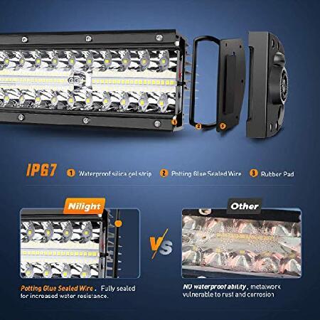 Nilight Led Light Bar 22Inch 480W Triple Row Flood Spot Combo Waterproof Off Road Driving Lighting with Off-Road Wiring Harness for Boat Trucks Pickup_2
