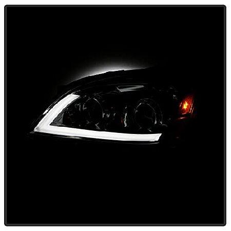 ACANII - For [Halogen Model] 2007-2012 GMC Acadia Chrome LED Tube Projector Headlights Headlamps Pair Set Left+Rightの画像
