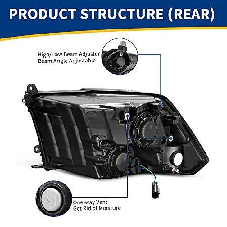 AUTOSAVER88 Headlights Assembly Compatible with 2009-2018 Dodge Ram 1500 / 10-18 Dodge Ram 2500 3500 / 19-22 Ram 1500 Classic Headlamp Replacement Smoの画像