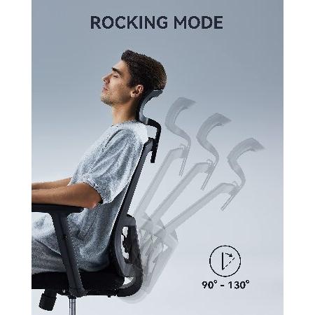NOBLEWELL オフィスチェア 人間工学的 ランバーサポート メッシュ