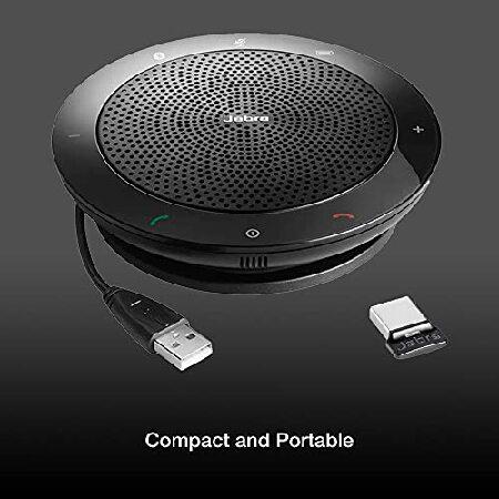 Jabra Speak 510+ MS Bluetooth Speakerphone - PC, MAC, Tablet, Smartphone Compatible, Teams Version 7510-309 - with Bluetooth dongle and Microfiber Clo｜rest｜02