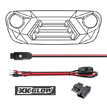 XKCHROME LED Grill Kit with DRL Sequential Turn Signal for Jeep Wrangler JK_1