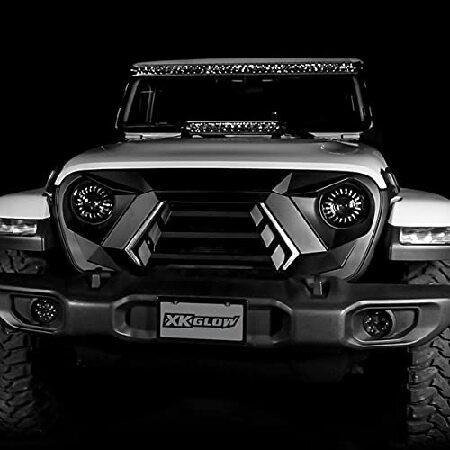 XKCHROME LED Grill Kit with DRL Sequential Turn Signal for Jeep Wrangler JK_2