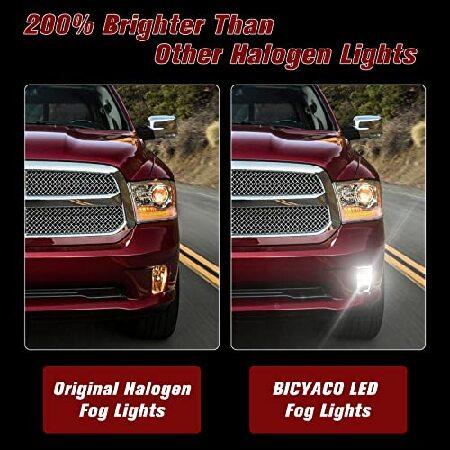 BICYACO Upgraded Led Fog Light with Daytime Running Lights for Dodge Ram 1500 2013 2014 2015 2016 2017 2018 Pickup 2019 Dodge Ram 1500 Classic Clear Bの画像