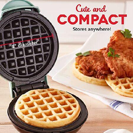 DASH DMW002AQ Mini Waffle Maker (2 Pack) for Individual Waffles Hash Browns, Keto Chaffles with Easy to Clean, Non-Stick Surfaces, 4 Inch, Aqua｜rest｜02