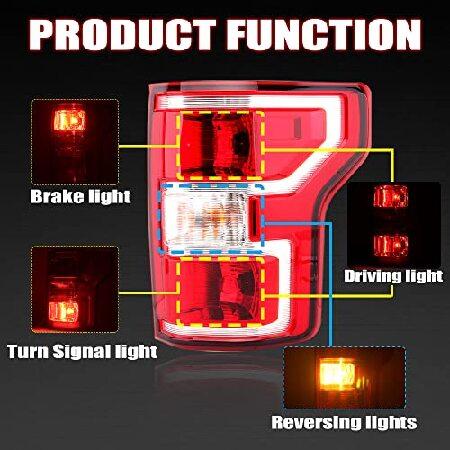 MZORANGE Brake Tail Light Rear Lamp For Ford F150 F-150 2018 2019 2020 (Right Passenger Side)の画像