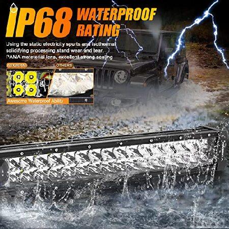 (税込) Auxbeam 52 Inch Led Light Bar 450W 55000LM 5D Pro Lens Off Road Driving Light Spot Flood Combo Fog Light LED Work Light with 10FT Wiring Harness Kit (