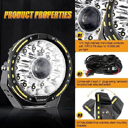 Round LED Offroad Lights， Auxbeam 7Inch 230W Round LED Driving Lights 33332LM LED Light Bar Bumper Lights Fog Light Pods Spot ＆ Flood Combo Work Ligh_1