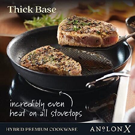 Anolon X SearTech Aluminum Nonstick Cookware Frying Pan Set, 2-Piece, Super Dark Gray｜rest｜04