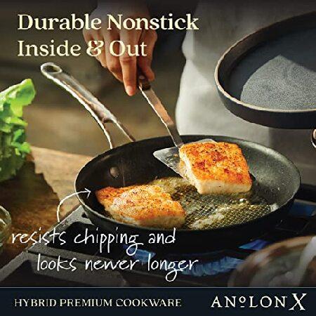 Anolon X SearTech Aluminum Nonstick Cookware Frying Pan Set, 2-Piece, Super Dark Gray｜rest｜05