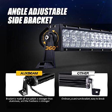 Auxbeam 32 Inch 180W LED Light Bar, 5D Lens Work Light Off Road Driving Lights, 18000 Lumens Double Row Spot Flood Combo Fog Light with Wiring Harnessの画像