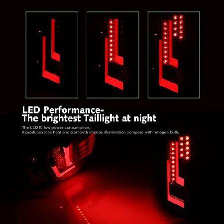 WOLFSTORM LED Tail Light Assembly for 2014-2020 Toyota Tundra, 3D DRL Rear Tail Lights with Multi-Function Backup Reverse Brake Light, Driver and Passの画像