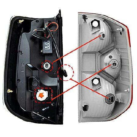 WOLFSTORM LED Tail Light Assembly for 2014-2020 Toyota Tundra, 3D DRL Rear Tail Lights with Multi-Function Backup Reverse Brake Light, Driver and Passの画像