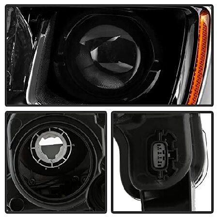 ACANII - For [Halogen Model] 2017-2021 Jeep Grand Cherokee Black Housing Projector Headlights Headlamps Pair Left+Rightの画像